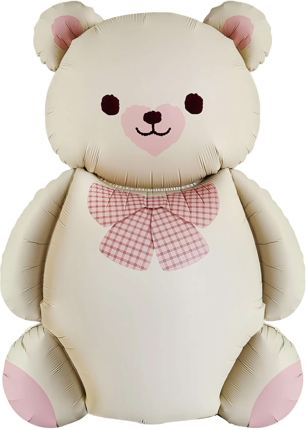 CUTE TEDDY PINK BOW LARGE SHAPE BALLOON