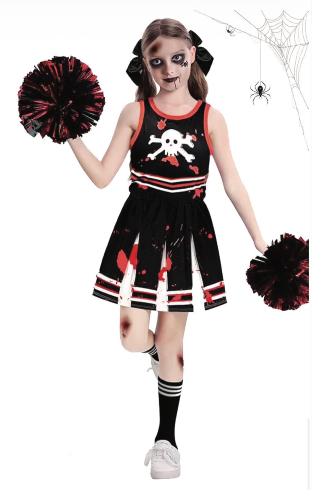 "HALLOWEEN SKULL CHEER LEADER