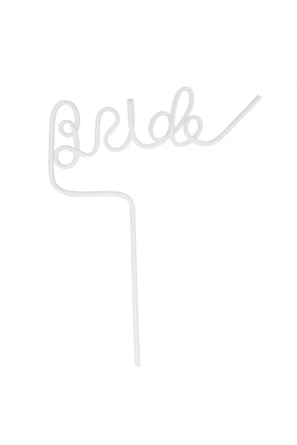 "Bride white plastic straw,22*32cm,"