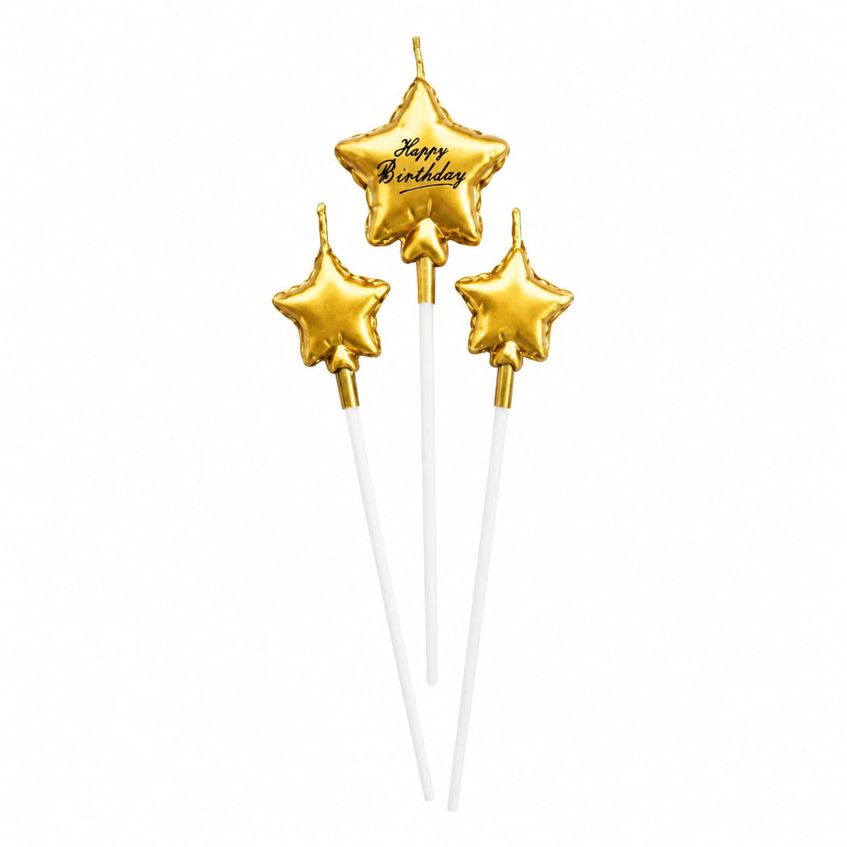 3 STARS ON STICK CANDLES