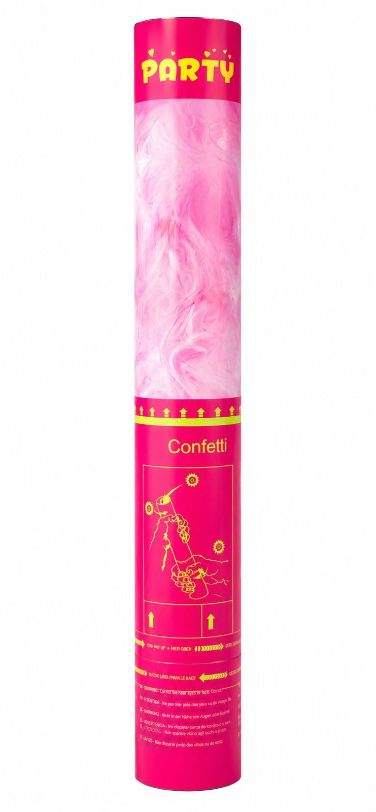 PINK FEATHERS PARTY POPPER 40 CM