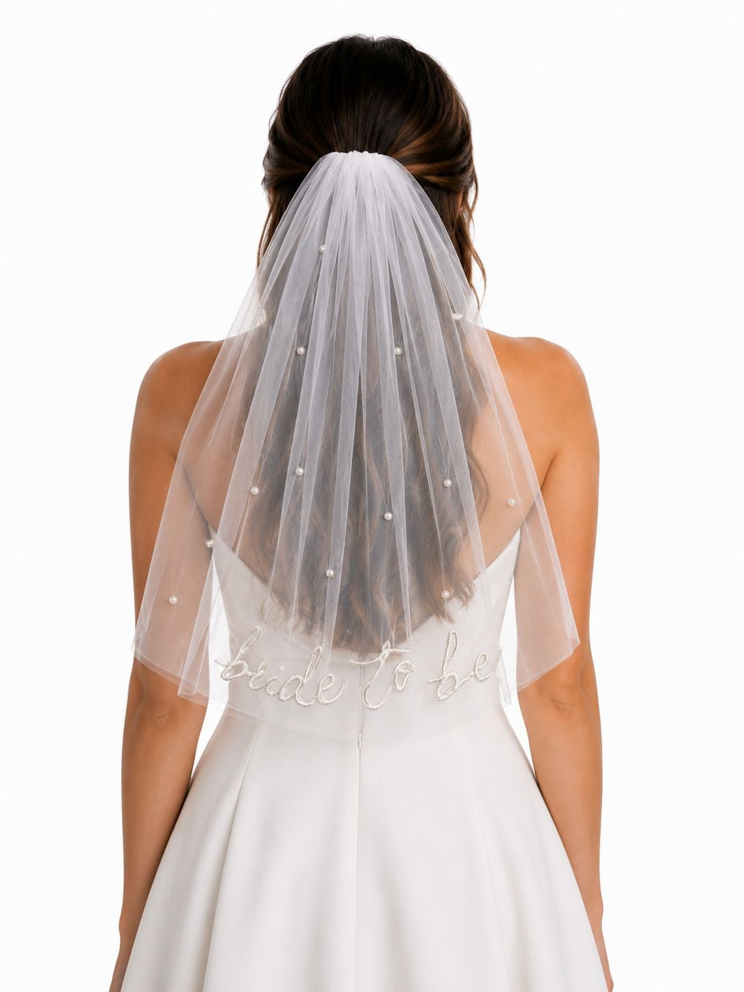 EMBROIDED BRIDE TULL VEIL