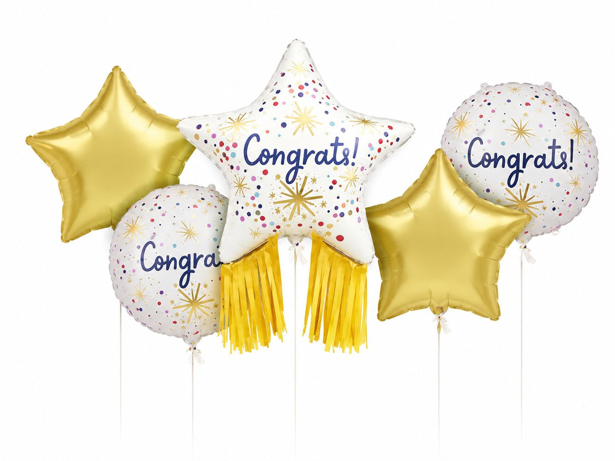CONGRATS GOLDEN FRINGE STAR BOUQET
