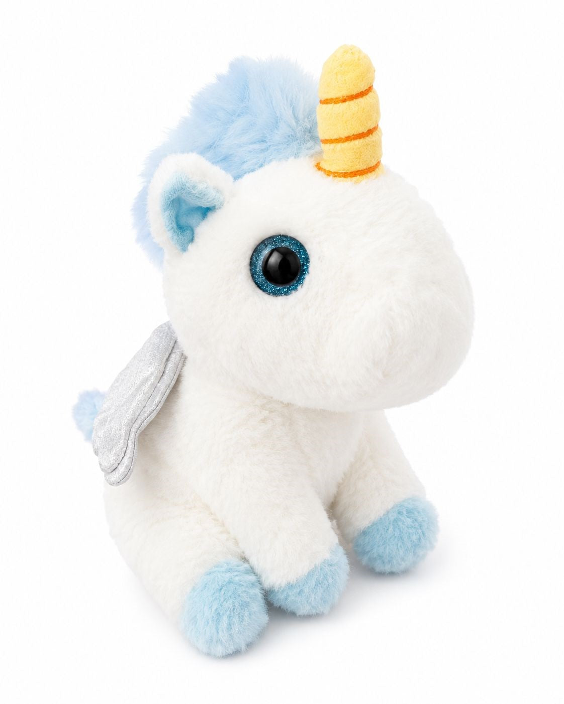 20CM WHITE UNICORN TEDDY