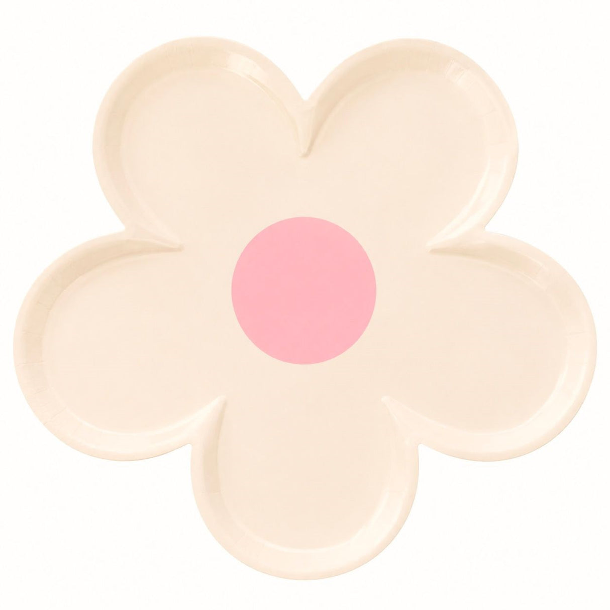 POWDER PINK FLOWER DESSERT PLATES
