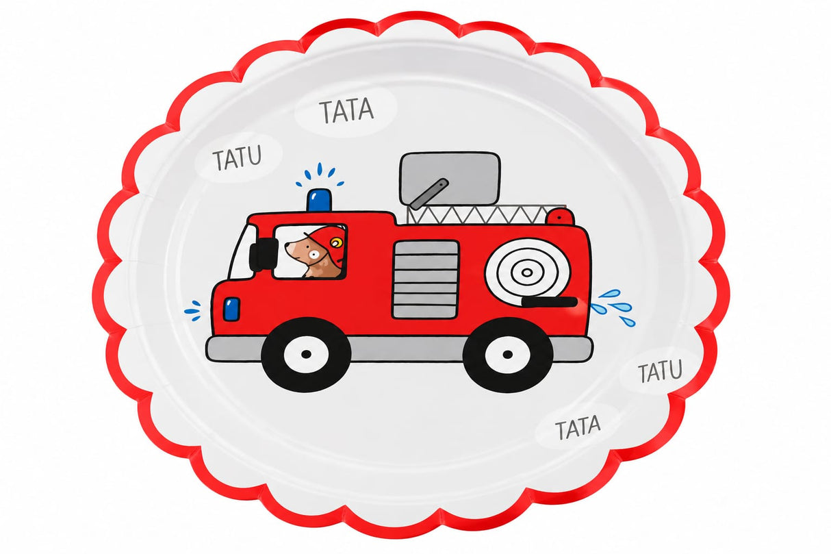 FIRE FIGHTER DESSERT PLATES
