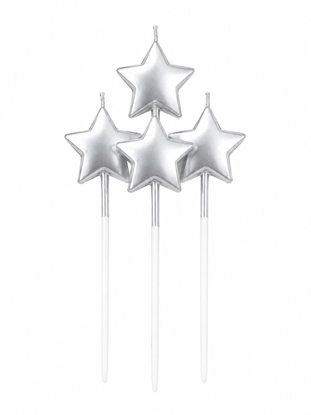 METTALIC STARS STICK CANDLES