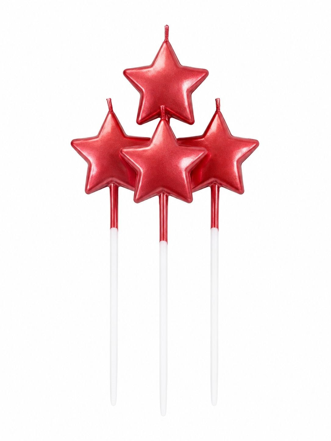 METTALIC STARS STICK CANDLES