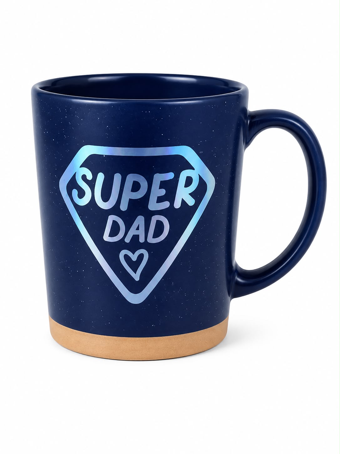 BLUE IRIDESCENT SUPER DAD MUG