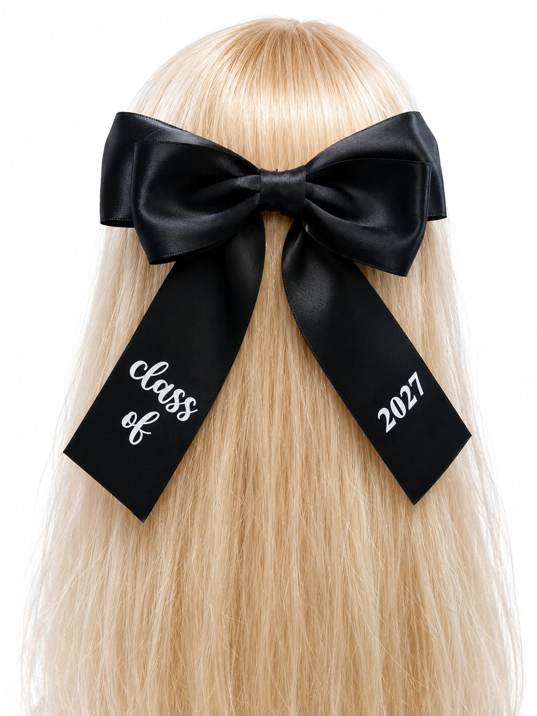 CLASS OF 2027 BOW CLIP BLACK