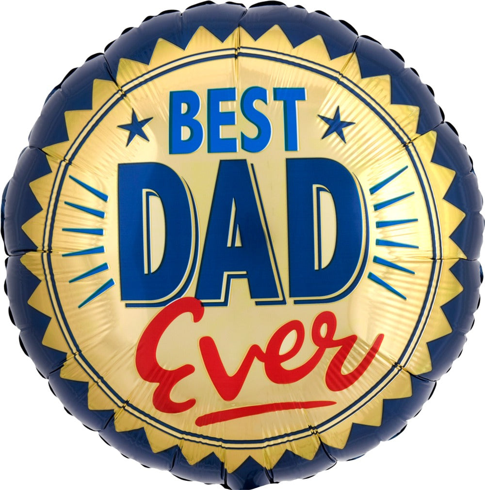 Best Dad Ever Gold Balloon