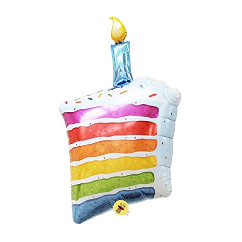 CAKE SLICE WITH CANDLE LARGE SHAPE BALLOON