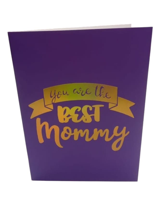 CARD BEST MOM PURPLE BIG