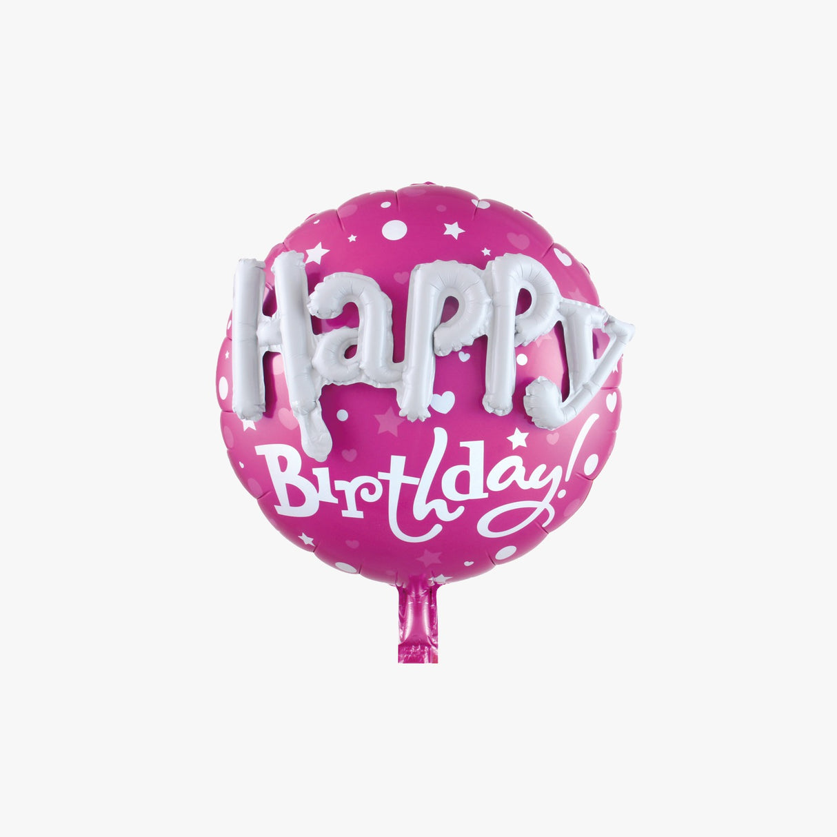 24 INCH HAPPY ATTACHED BIRTHDAY PINK BALLOON