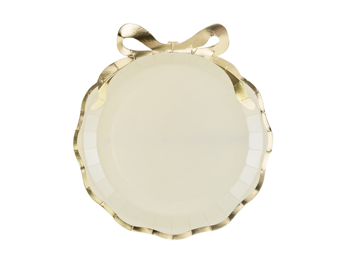 PLATES WITH GOLD BOW