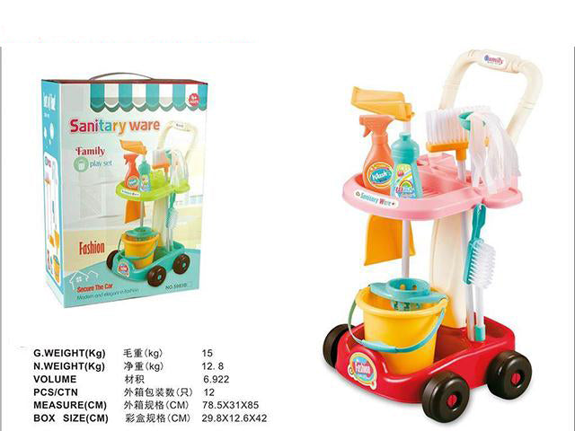 MY FIRST PRETEND PLAY CLEANING CART