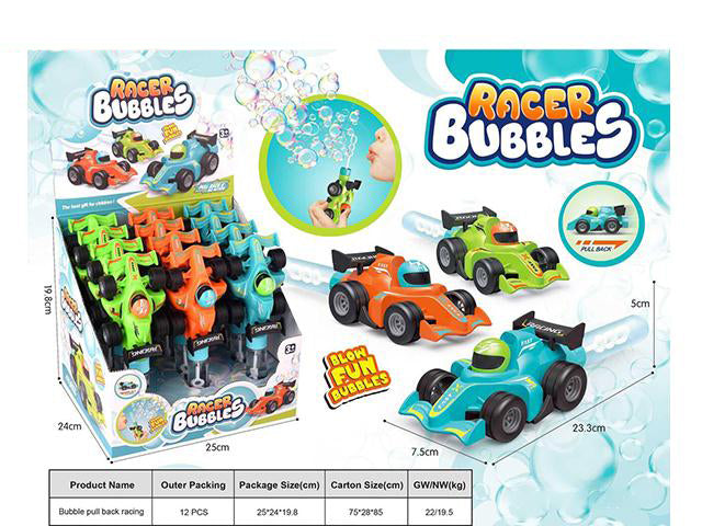RACER FRICTION CAR BUBBLE WAND
