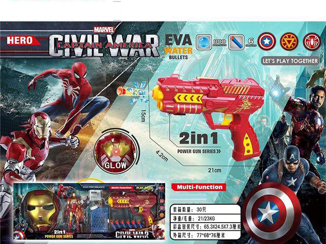 IRON MAN WATER BULLET GUN WITH LIGHT