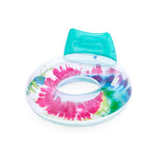 Swim ring Tie dye with headrest 118 x 117 cm