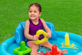 Lil' SeaShapes™ baby pool with canopy 115 x 89 x 76 cm