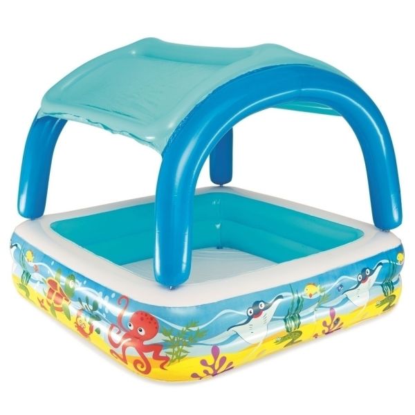 Baby pool Beach Buddy™ with canopy 140 x 140 x 114 cm