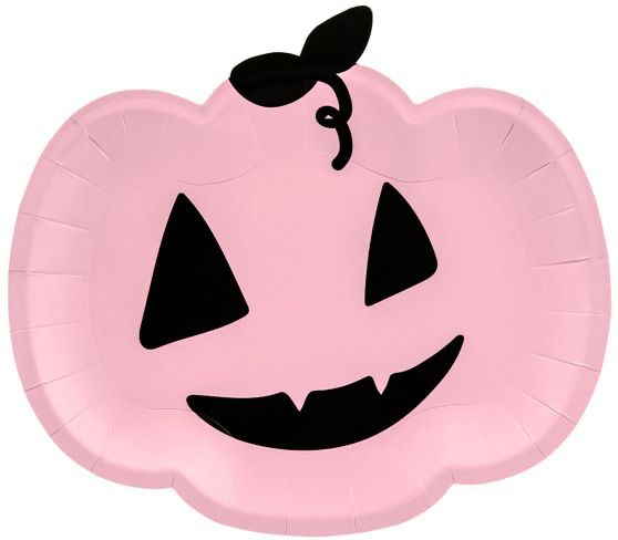 PLATE PUMPKIN PINK 6PCS
