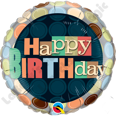 Round Birthday Dots Balloon