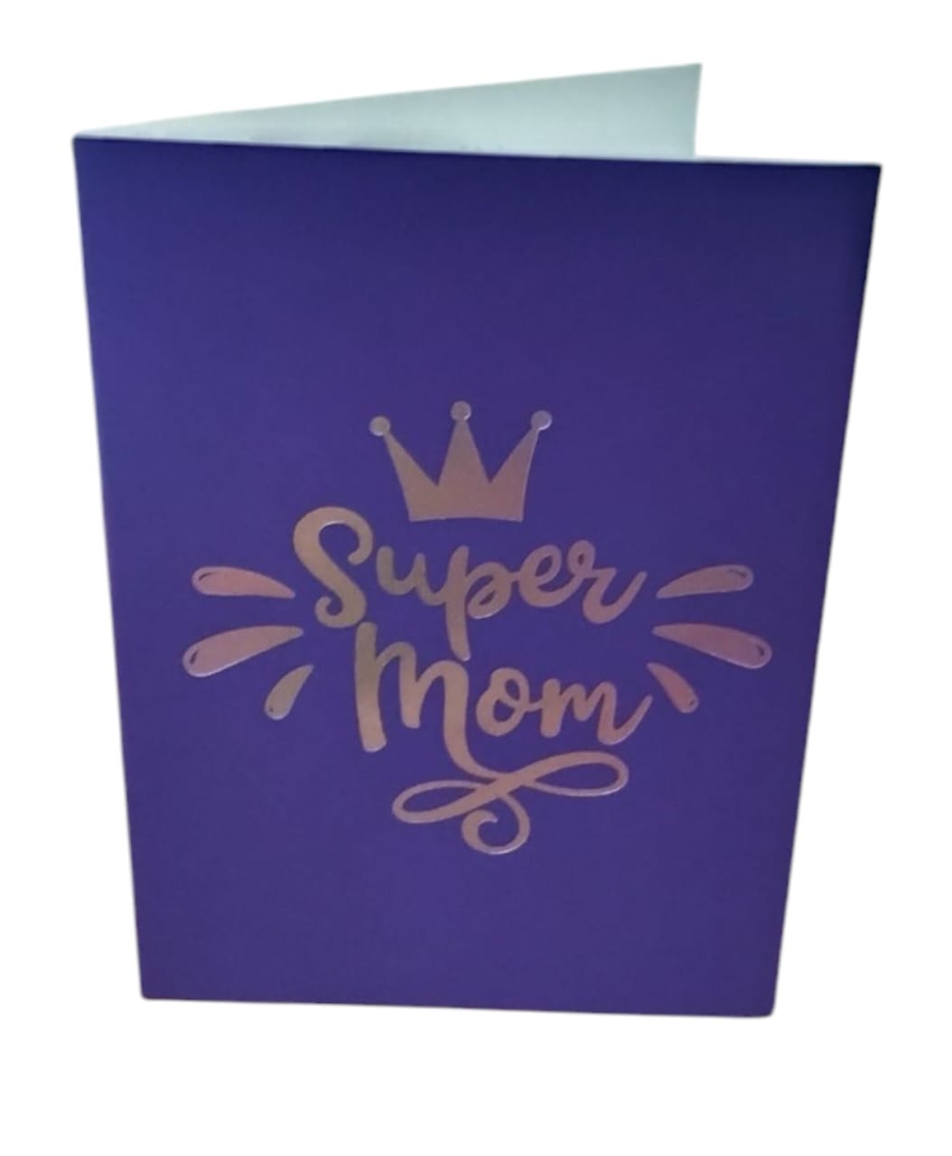 CARD SUPER MOM PURPLE BIG