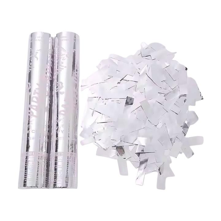 SILVER PARTY POPPER