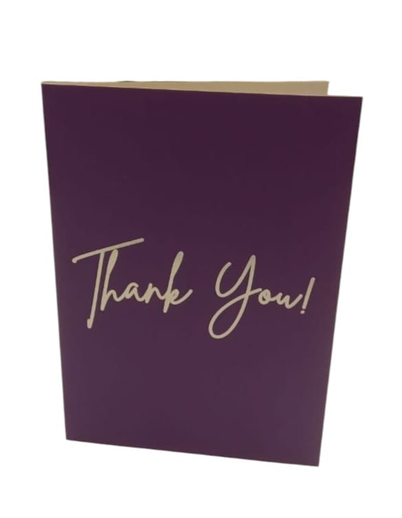 CARD THANK YOU BLACK BIG