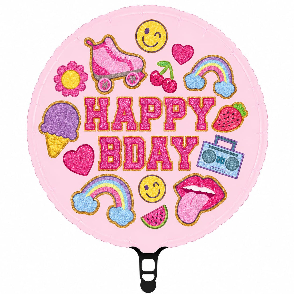 18" ROUND BIRTHDAY GIRL PATCHES