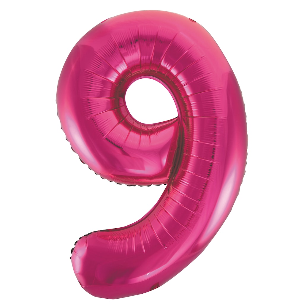 Mini Pink Foil Balloon - Number 9