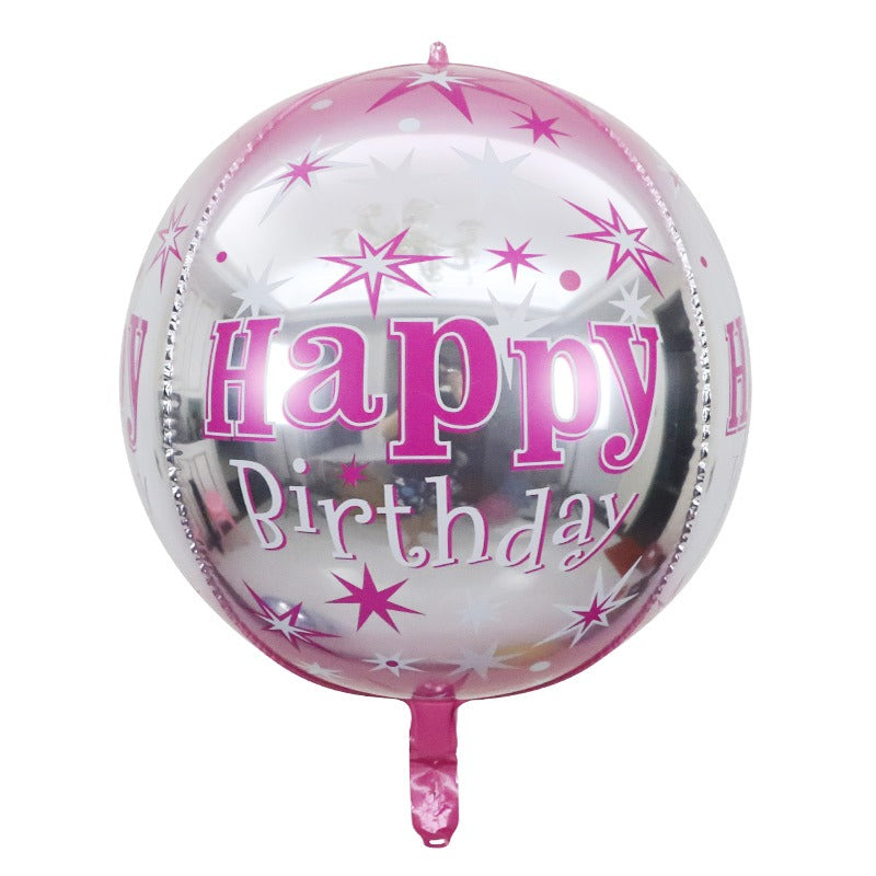 22 INCH HAPPY BIRTHDAY PINK ORBZ BALLOON