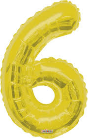 Mini Gold Foil Balloon - Number