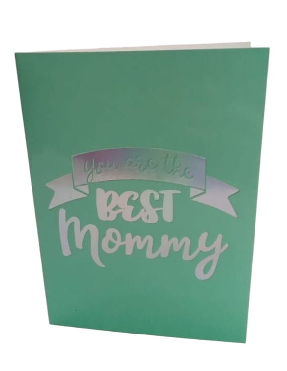 CARD BEST MOM GREEN BIG