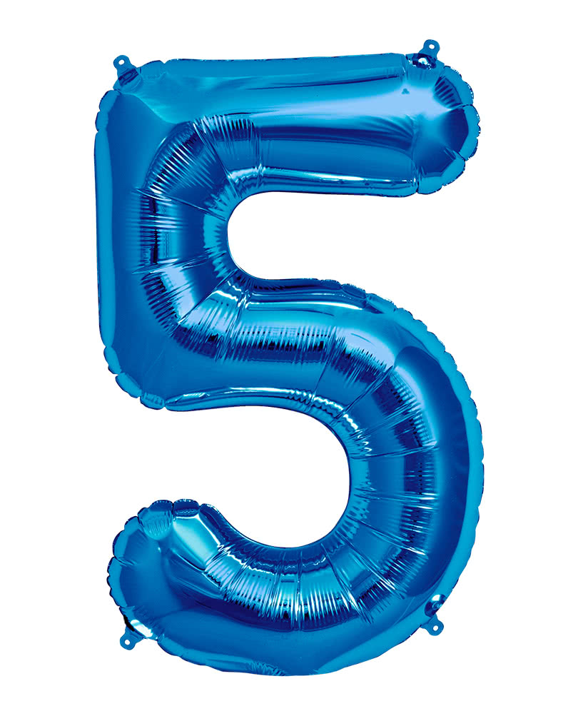 Mini Blue Foil Balloon - Number