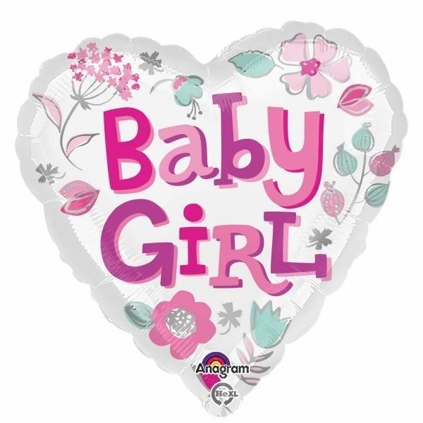 Baby Girl Hearts balloon