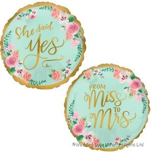From Miss to Mrs, She Said Yes Balloon