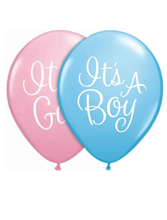 Its A Boy - Girl Classy Script Balloon