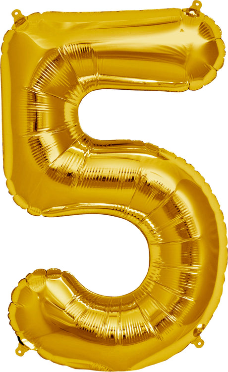 Mini Gold Foil Balloon - Number