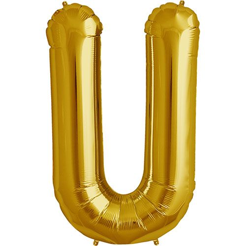 Mini Gold Foil Balloon - Letter