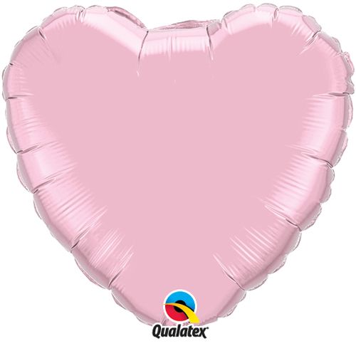 Heart Pearl Pink Plain Balloon