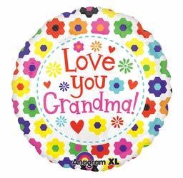 Love You Grandma! Flowers Balloon