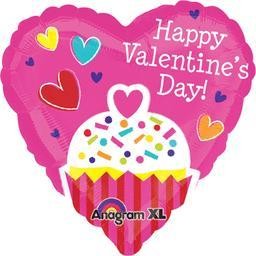 Happy Valentine's Day cupcake Color Blast Balloon