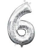 Mini Silver Foil Balloon - Number