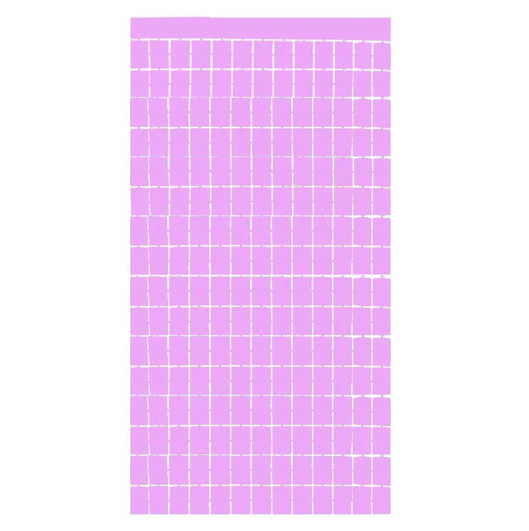 LIGHT PURPLE FOIL SQUARE CURTAIN