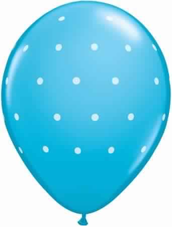 Small Polka Dots Balloon - Blue