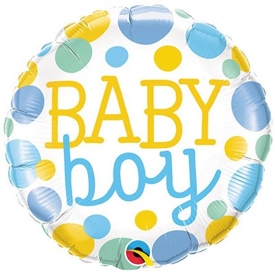 Baby Boy Dots Balloon