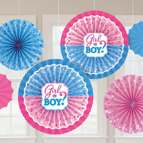 GENDER REVEAL FAN GIRL-BOY DECORATION