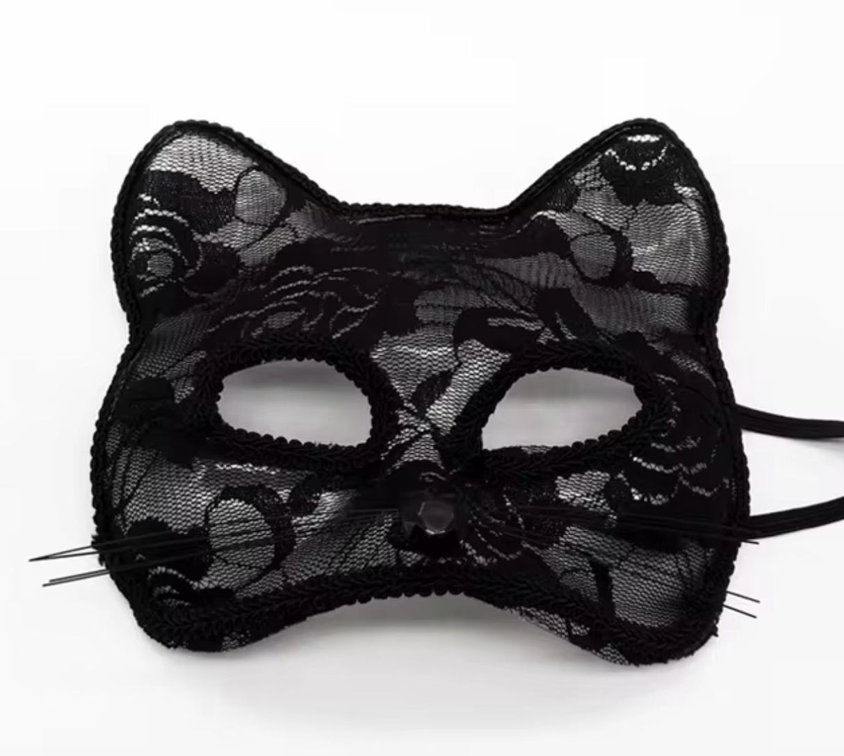 Black Lace Cat Mask